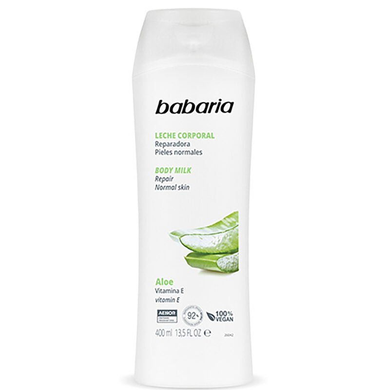 BABARIA LECHE CORPORAL REPARADORA ALOE VIT E FRASCO X 400 ML (ICOM)