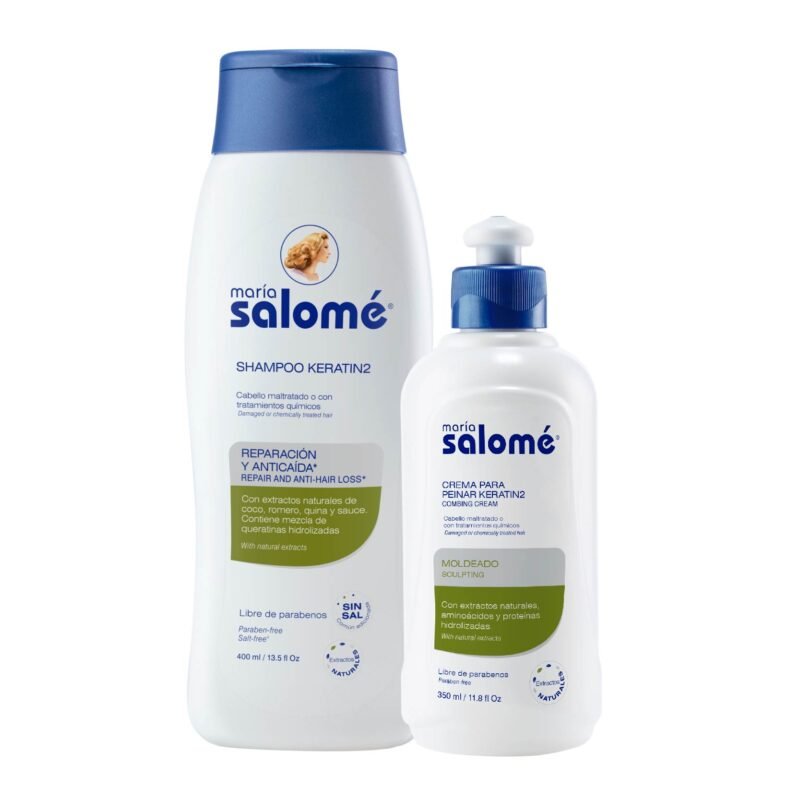 MARIA SALOME KERATIN2 SHAMPOO X400ML + CREMA PEINAR X 350 ML