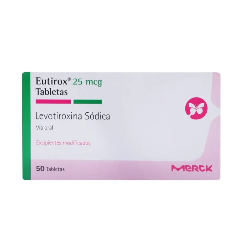EUTIROX 25 MG  CAJA X 50 TABLETAS (MERCK)