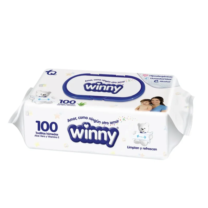 TOALLITAS HUMEDAS WINNY ALOE VERA PAQUETE X 100 UNIDADES (TECNOQUIMICAS)
