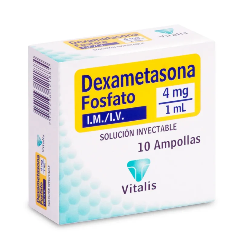 DEXAMETASONA 4 MG CAJA X 10 AMPOLLAS  (VITALIS)