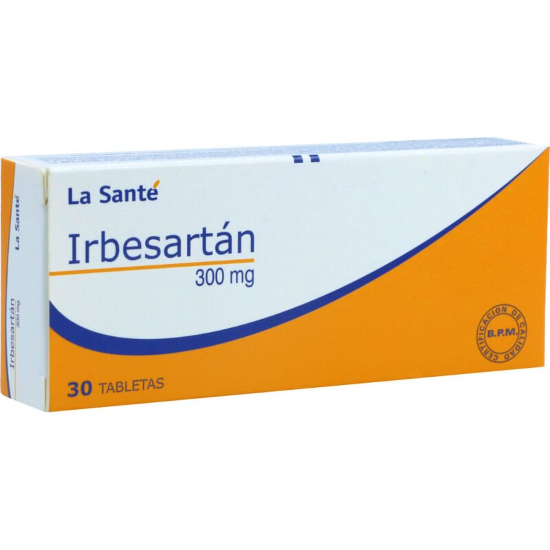 IRBESARTAN 300 MG CAJA X 30 TABLETAS (LA SANTE)