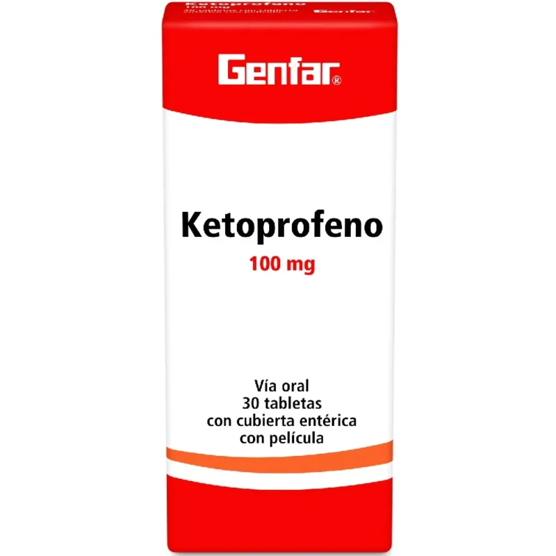KETOPROFENO 100 MG CAJA X 30 TABLETAS (GENFAR)
