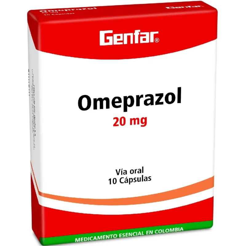 OMEPRAZOL 20 MG CAJA X 10 CAPSULAS (GENFAR)