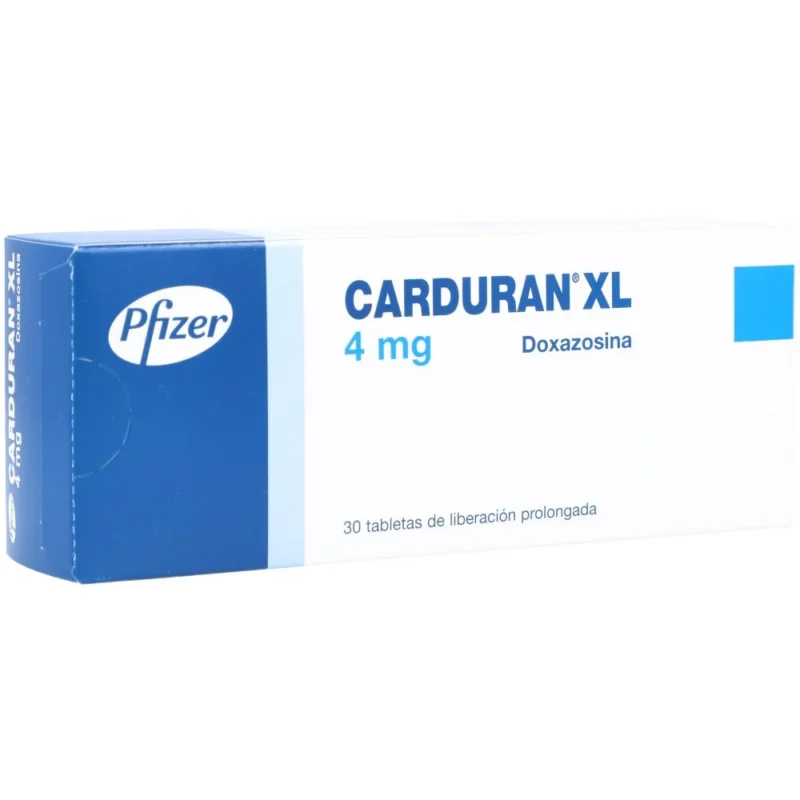 CARDURAN XL 4 MG CAJA X 30 TABLETAS (PFIZER)