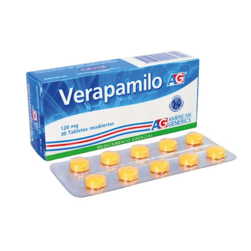 VERAPAMILO 120 MG CAJA X 30 TABLETAS (PAULY)