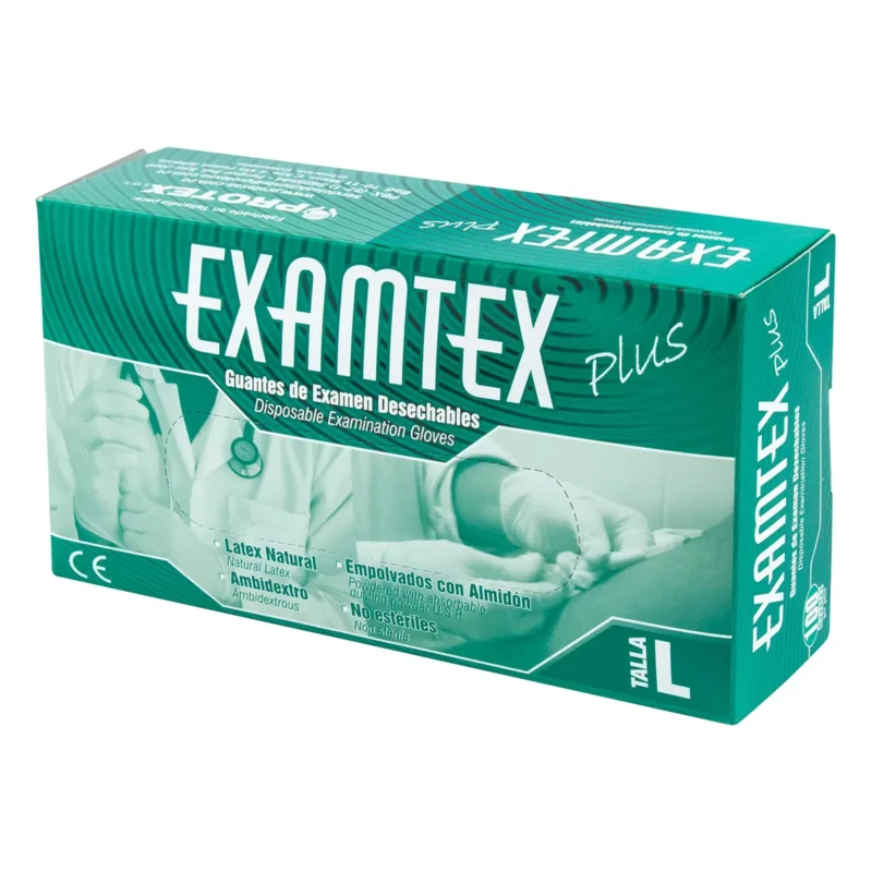 GUANTES CIRUGIA EXAMTEX PLUS TALLA L CAJA X 100 UNIDADES (PROTEX)