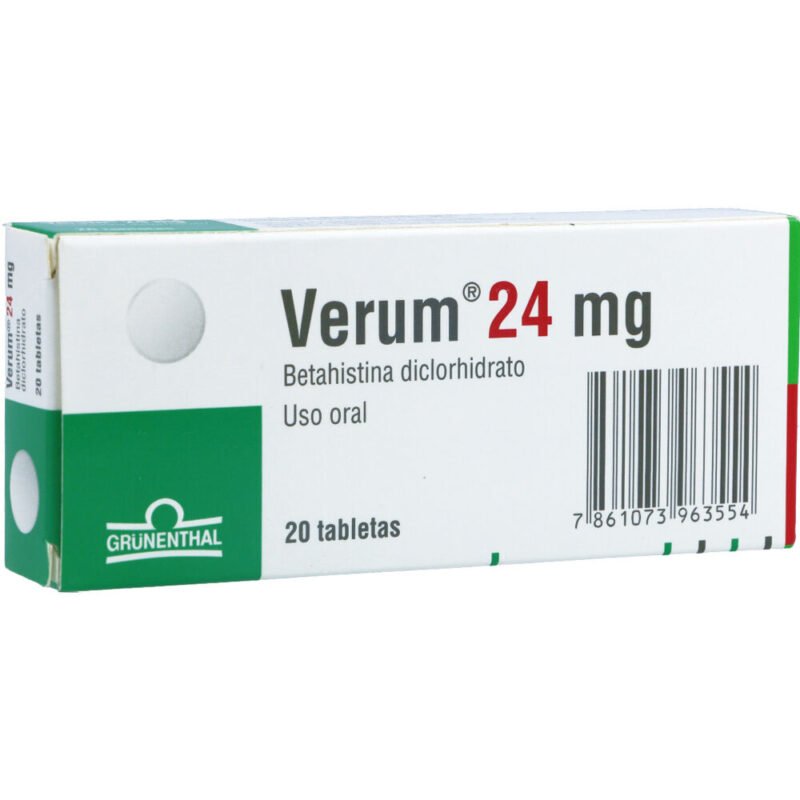 VERUM 24 MG CAJA X 20 TABLETAS (GRUNENTHAL)
