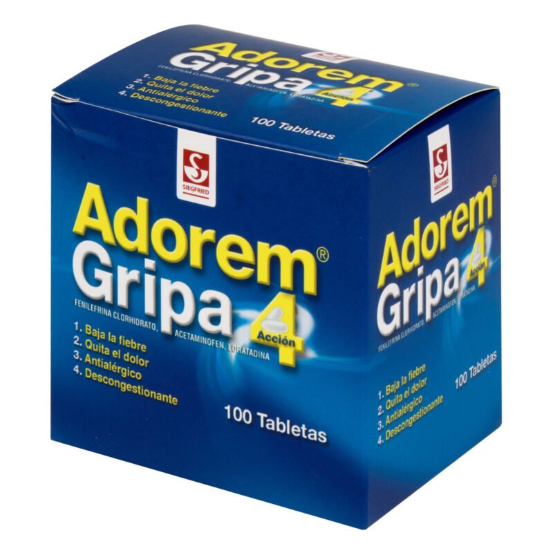 ADOREM GRIPA CAJA X 100 TABLETAS (SIEGFRIED)