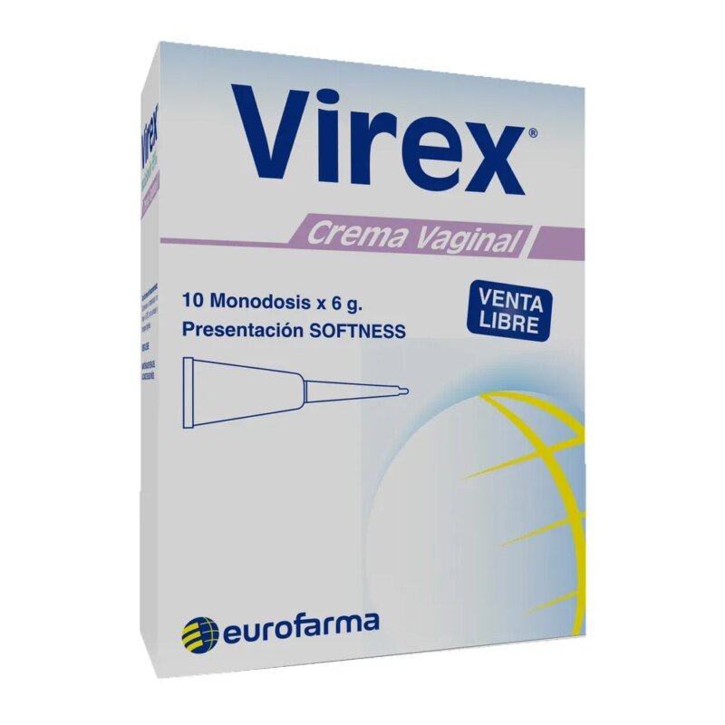VIREX CREMA VAGINAL CAJA X 10 MONODOSIS (EUROFARMA)