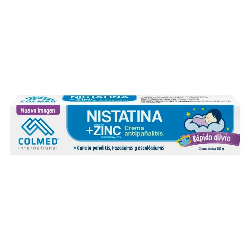 NISTATINA + OXIDO ZINC UNGUENTO TOPICO TUBO X 60 GR (COLMED)