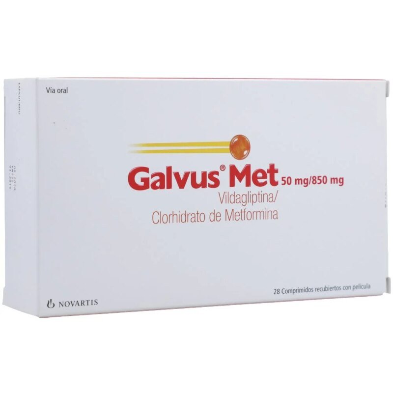 GALVUS MET 50/850 MG CAJA X 28 COMPRIMIDOS (SIEGFRIED)