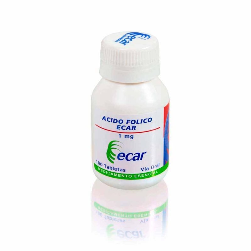 ACIDO FOLICO 1 MG FRASCO X 100 TABLETAS (ECAR)