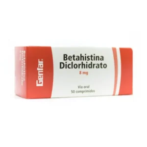 BETAHISTINA DICLORHIDRATO 8 MG CAJA  X 50 TABLETAS (GENFAR)