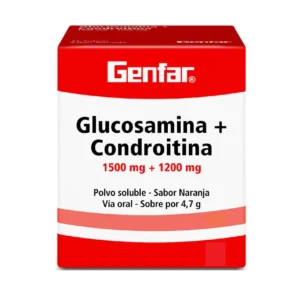 GLUCOSAMINA 1500 MG + CONDROITINA 1200 MG CAJA X 15 SOBRES (GENFAR)