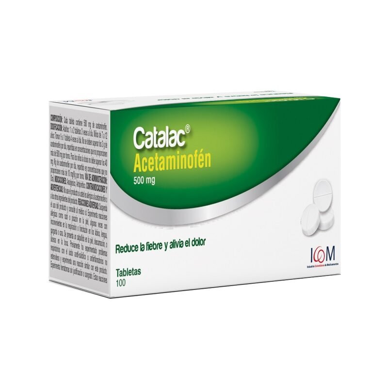 CATALAC 500 MG ACETAMINOFEN  CAJA X 100 TABLETAS (ICOM PHARMA)