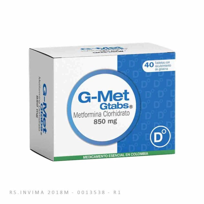 G MET 850 MG CAJA X 40 TABLETAS (DIABETRICS)