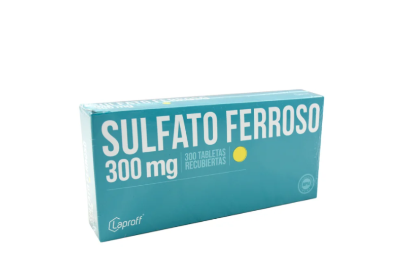 SULFATO FERROSO 300 MG CAJA  X 300 TABLETAS (LAPROFF)