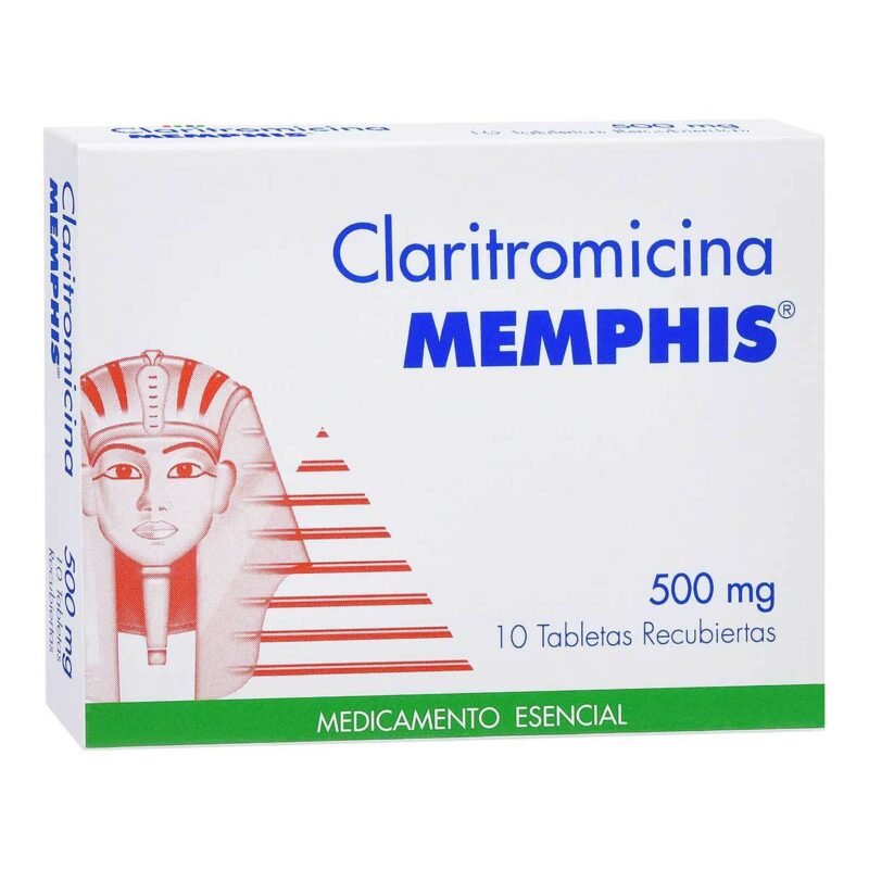 CLARITROMICINA 500 MG CAJA X 10 TABLETAS (MEMPHIS)