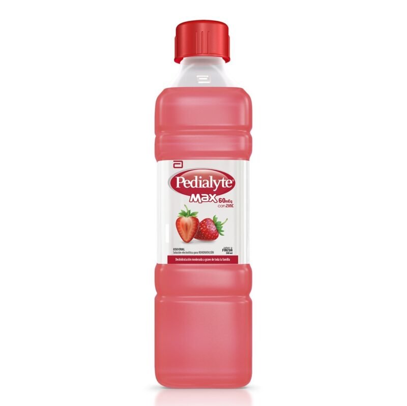 PEDIALYTE MAX 60  ZINC FRESA FRASCO X 500 ML (ABBOTT NUTRICION)