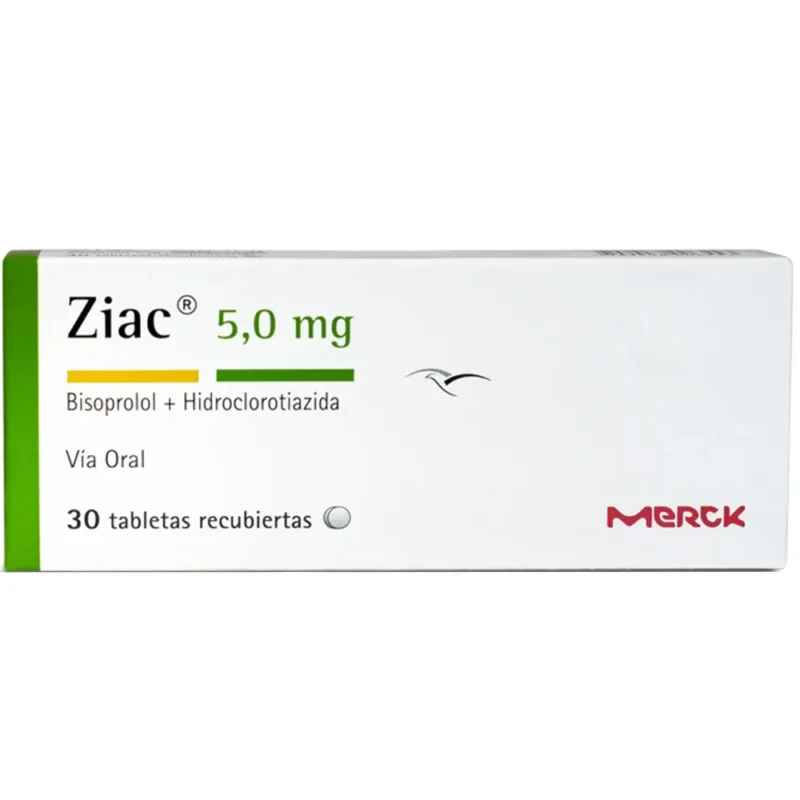 ZIAC 5 MG CAJA X 30 TABLETAS (MERCK)