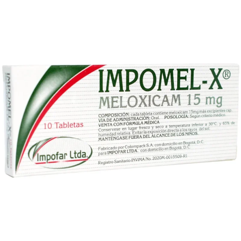 MELOXICAM 15 MG IMPOMEL X CAJA X 10 TABLETAS (IMPOFARMA)