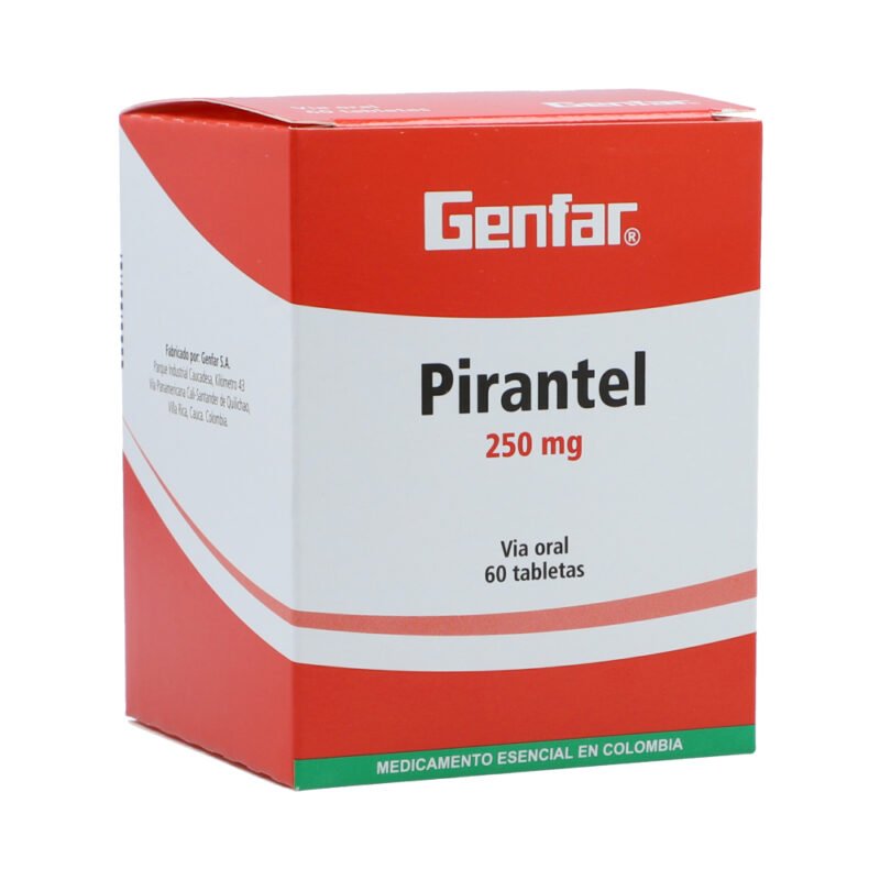 PIRANTEL PAMOATO 250 MG CAJA X 60 TABLETAS (GENFAR)