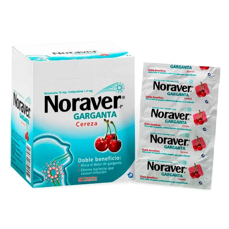NORAVER GARGANTA  CEREZA CAJA X 96 TABLETAS (TECNOQUIMICAS)