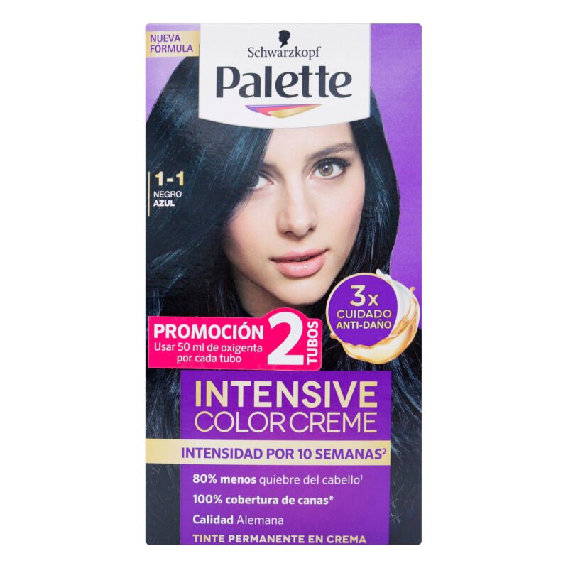 PALETTE COLOR CREME 1 1 NEGRO AZUL KITS 2 TUBOS
