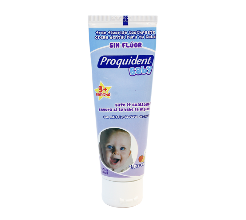 CREMA DENTAL BABY SIN FLUOR TUBO X 75 GR (PROQUIDENT)