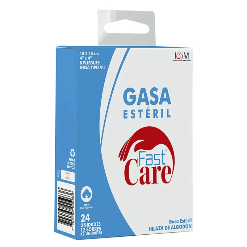 GASA ESTERIL 4 X 4 CAJA X 12 SOBRES (ICOM)