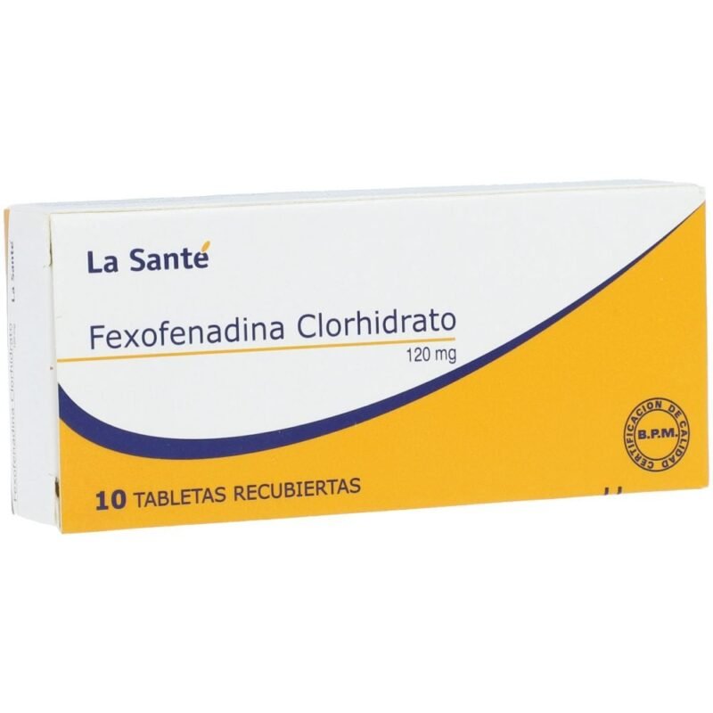 FEXOFENADINA 120 MG CAJA  X 10 TABLETAS (LASANTE)