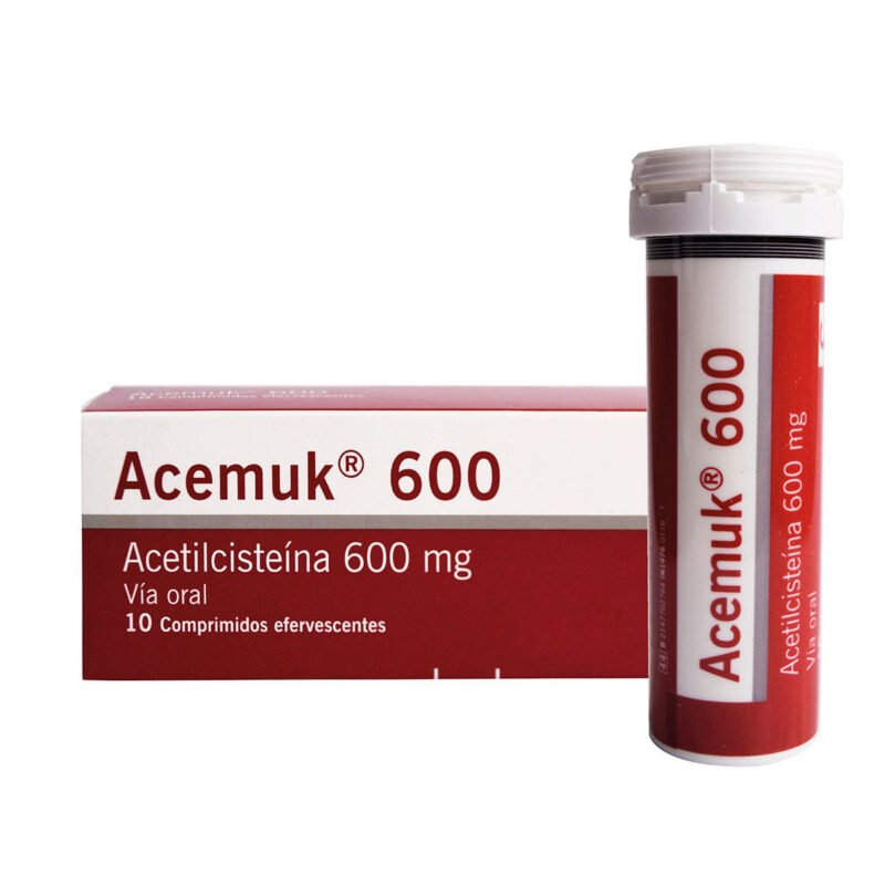 ACEMUK 600 MG ACETILCISTEINA EFERVESCENTE CAJA X 10 TABLETAS (SIEGFRIED)