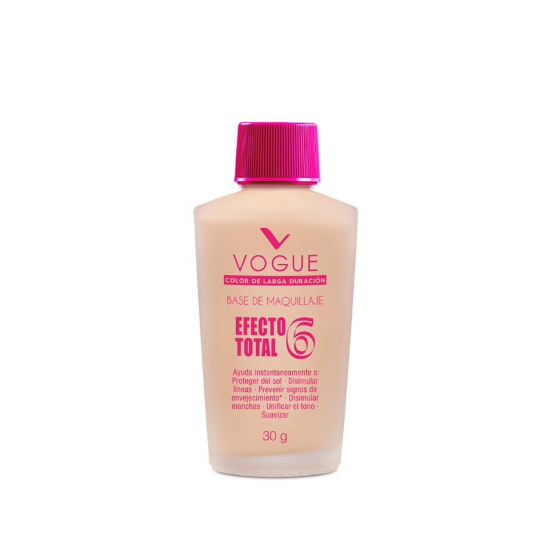 BASE MAQUILLAJE EFECTO TOTAL 6 PETALO  FRASCO X 30 ML (VOGUE)