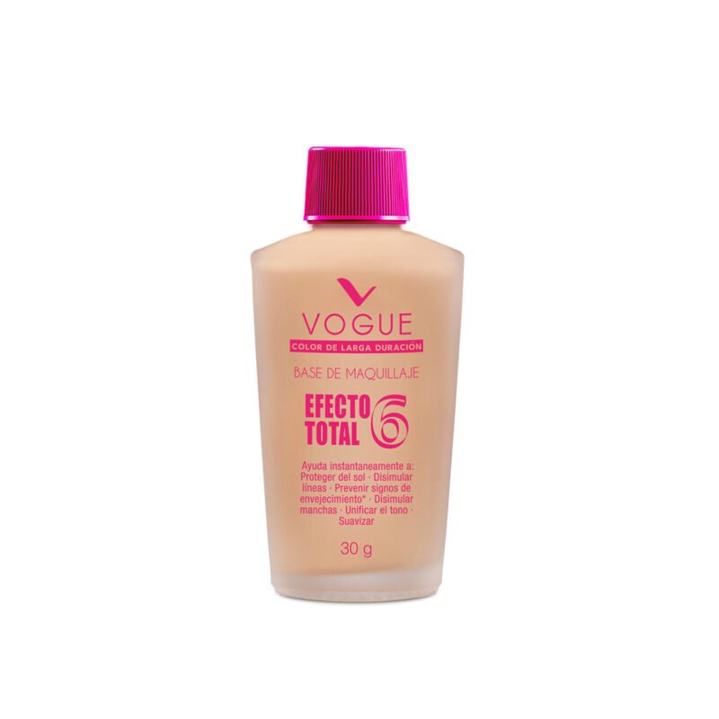 BASE MAQUILLAJE EFECTO TOTAL 6 TRIGO  FRASCO X 30 ML (VOGUE)