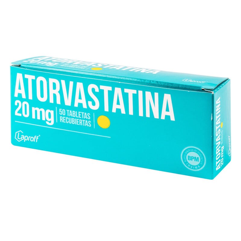 ATORVASTATINA 20 MG CAJA X 50 TABLETAS (LAPROFF)
