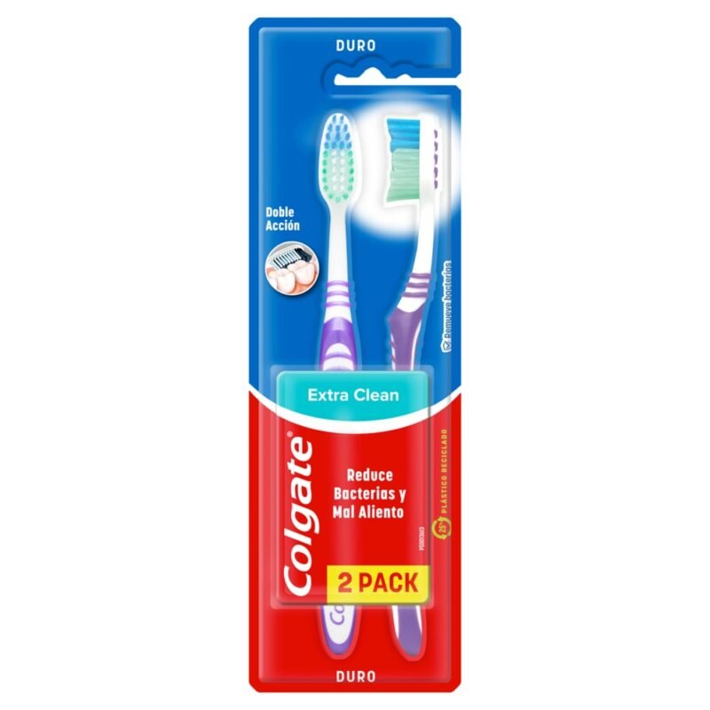 COLGATE EXTA CLEAN DURO PAQUETE X 2 CEPILLOS