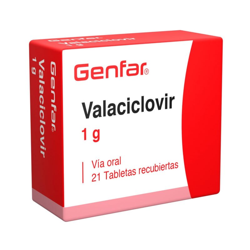VALACICLOVIR 1 GR CAJA  X 21 TABLETAS (GENFAR)