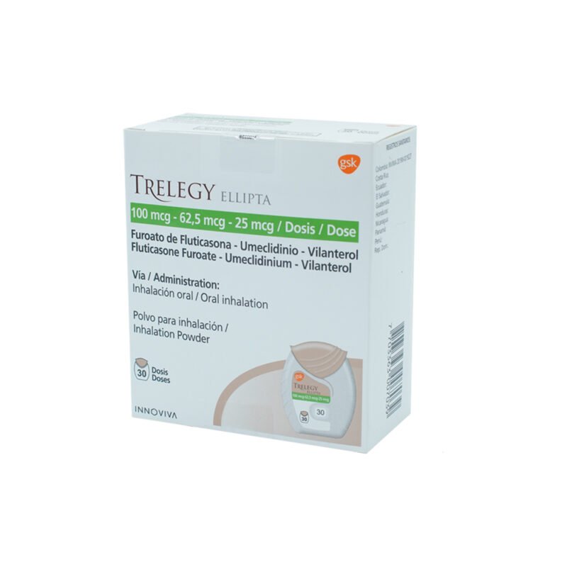 TRELEGY ELLIPTA 100/62.5/25 MCG  FRASCO X 30 DOSIS (GLAXO)