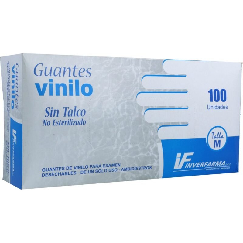 GUANTES VINILO TALLA M PAR (INVERFARMA)