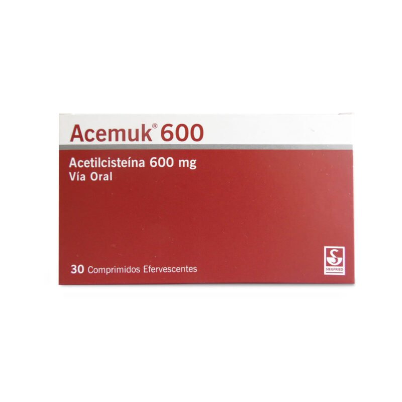 ACEMUK 600 MG ACETILCISTEINA EFERVESCENTE CAJA X 30 TABLETAS (SIEGFRIED)