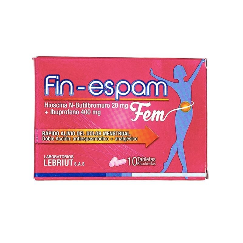 FIN ESPAM FEM 20/400 MG CAJA X 10 TABLETAS (LEBRIUT)