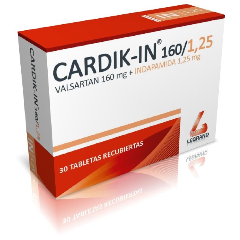 CARDIK-IN 160/1.25 MG CAJA  X 30 TABLETAS (LEGRAND)
