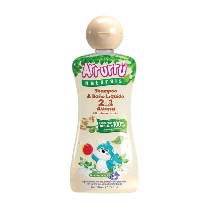 ARRURRU SHAMPOO BAÑO 2 EN 1  AVENA FRASCO X 120 ML (BELLEZA EXPPRESS)