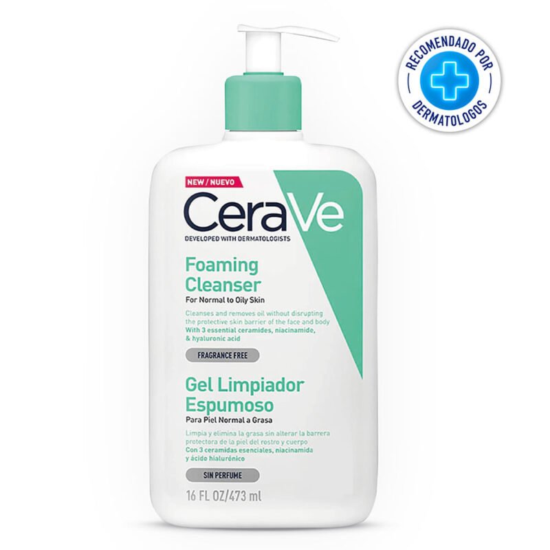 CERAVE GEL LIMPIADOR ESPUMOSO FRASCO SPRAY X 473 ML