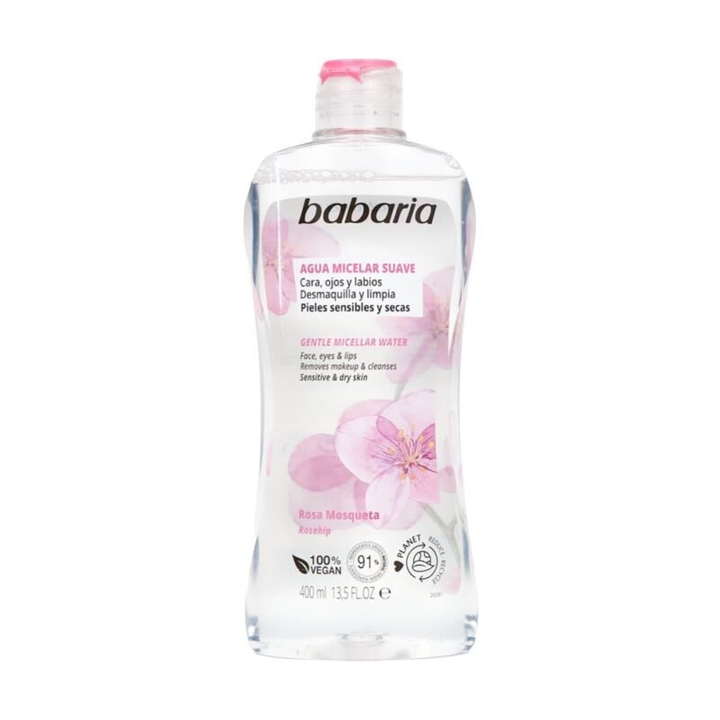 BABARIA AGUA MICELAR ROSA MOSQUETA FRASCO X 400ML