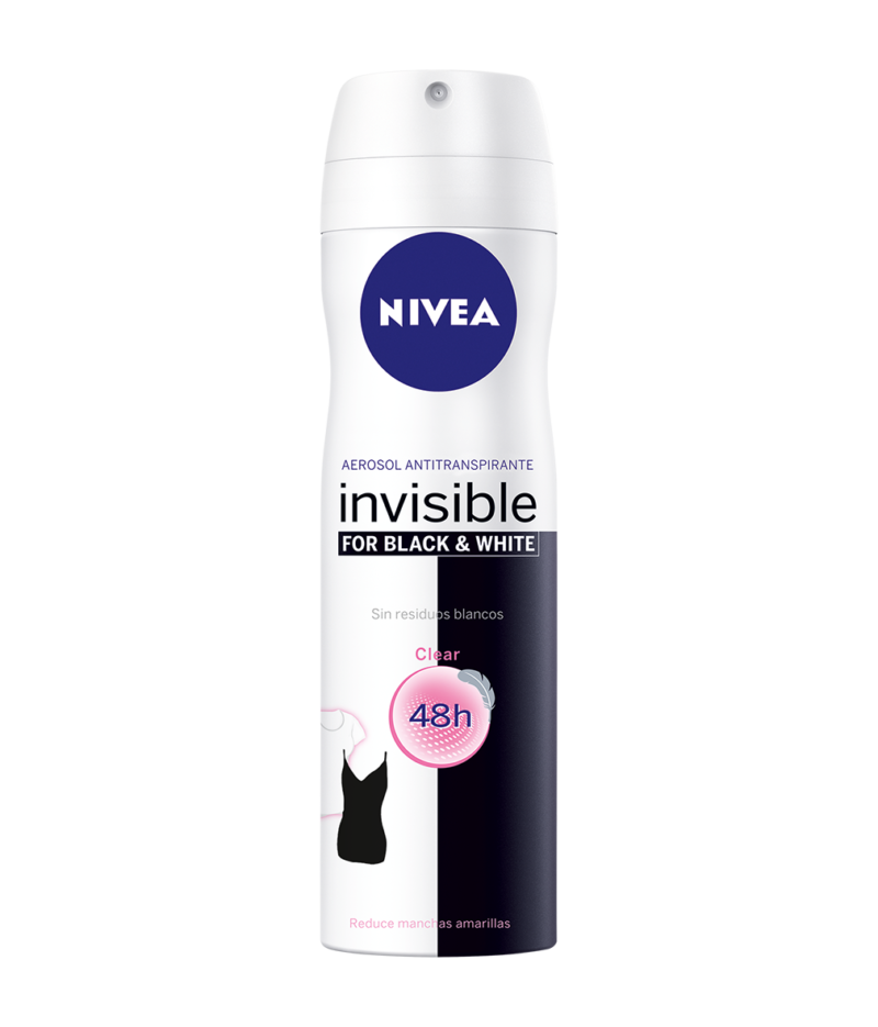 NIVEA DESODORANTE FOR WOMEN BLACK WHITE SPRAY FRASCO X100 ML (BDF)
