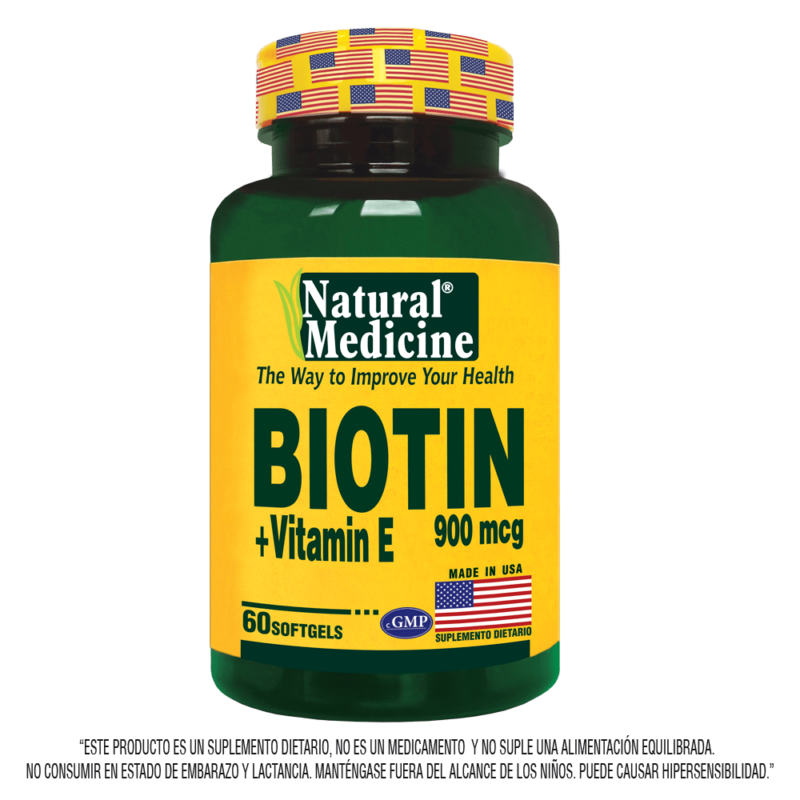 BIOTIN 900 MCG VITAMINA E FRASCO  X 60 CAPSULAS (NATURAL FRESHL)