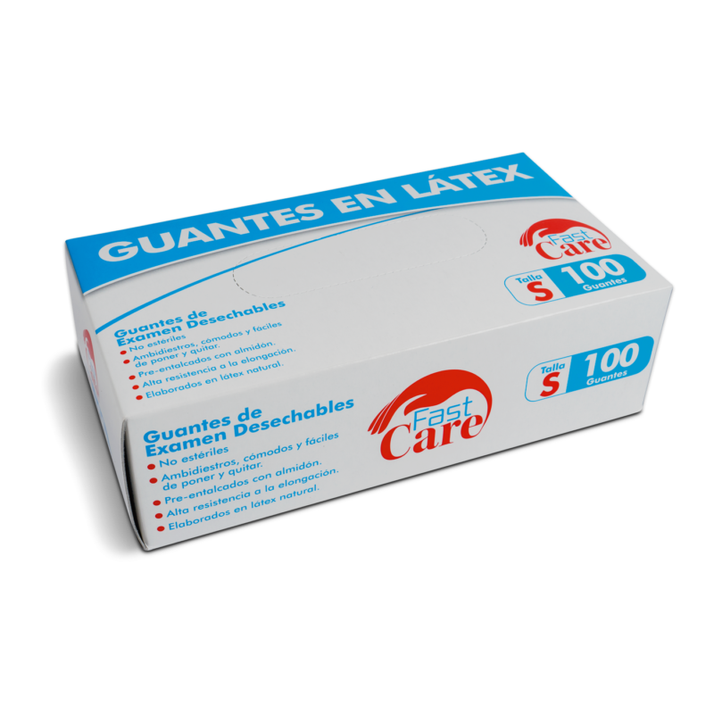 GUANTES CIRUGIA LATEX TALLA S SUPER CARE CAJA X 100 UNIDADES  (ICOM)