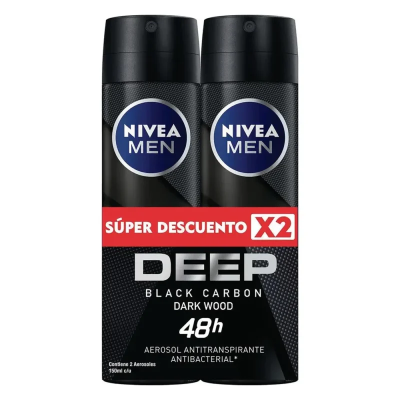 NIVEA MEN DEEP SPRAY 2 FRASCOS X 150 ML(BDF)